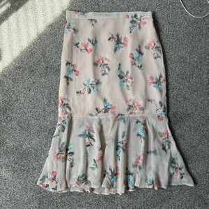 Floral chiffon skirt